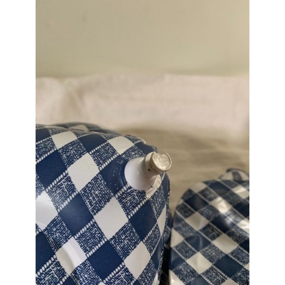 Vintage Play Inflatable Blow Up Barbie Doll Furniture Chairs Checkered FLAWED - Picture 6 of 8